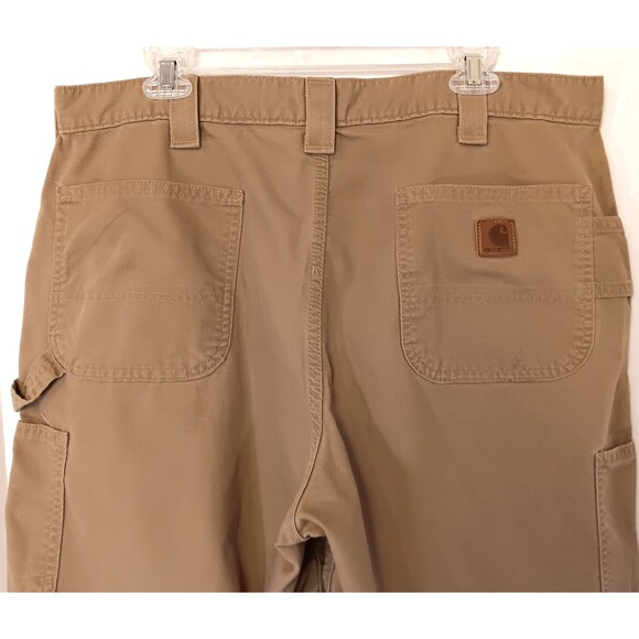 Vtg Carhartt Shorts Men 38 Tan Canvas Carpenter Cargo Utility Work Gorpcore 90s - Picture 5 of 10